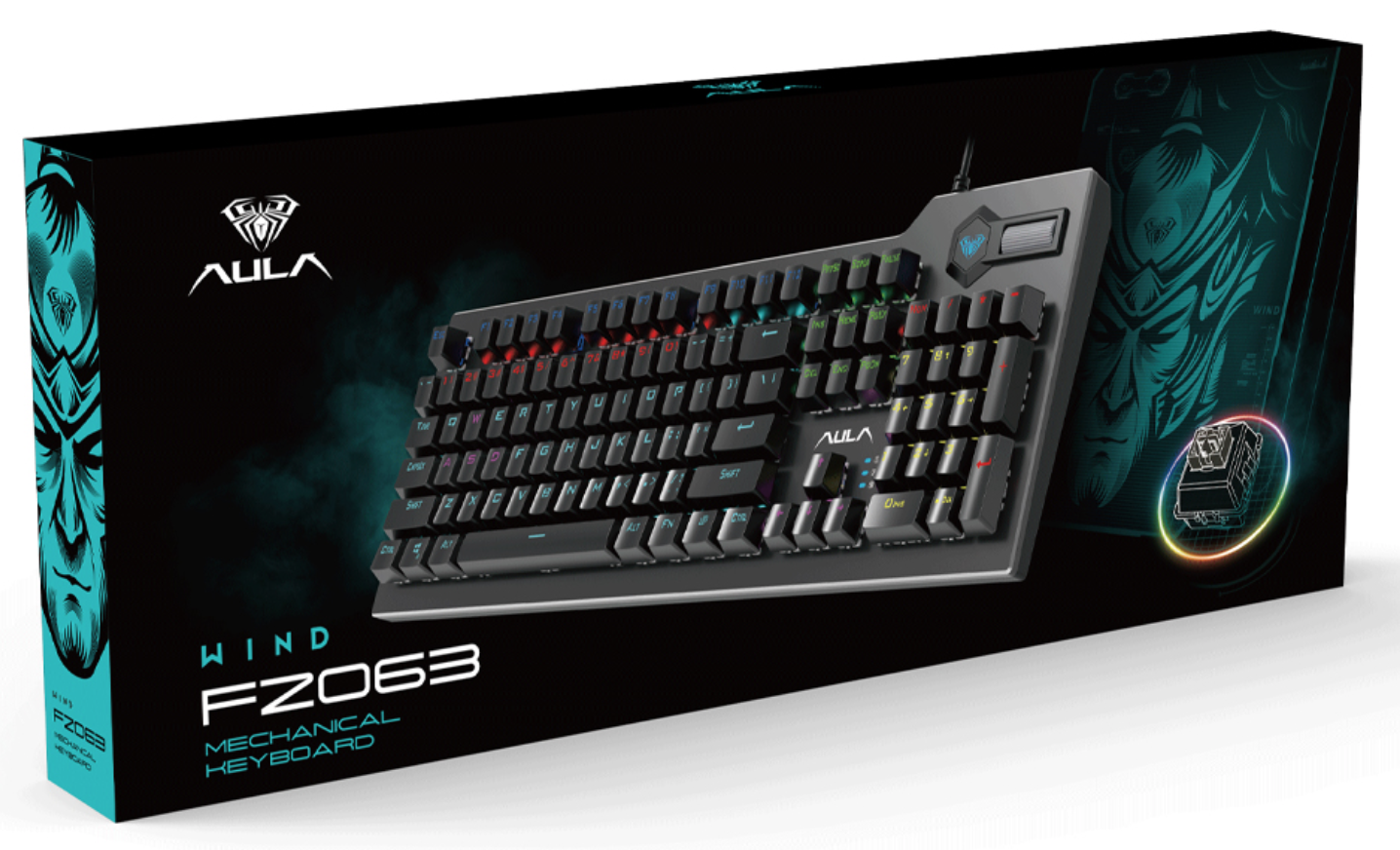 Клавиатура AULA F2063 Проводная механическая игровая клавиатура с разноцветной радужной подсветкой_3