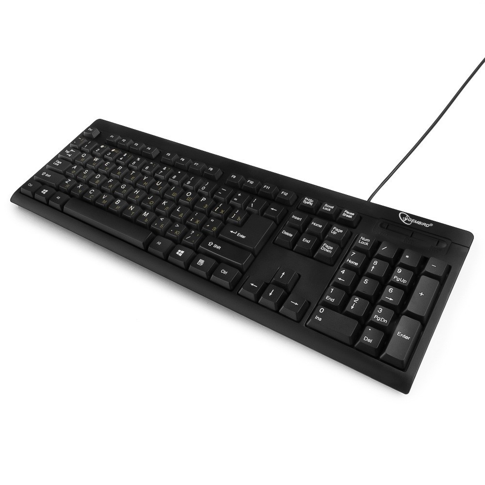 Клавиатура Gembird KB-8300M-BL-R Multimedia  keyboard Black PS/2_1