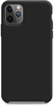Чехол-накладка для iPhone 11 Pro Max, силикон/бархат, черный