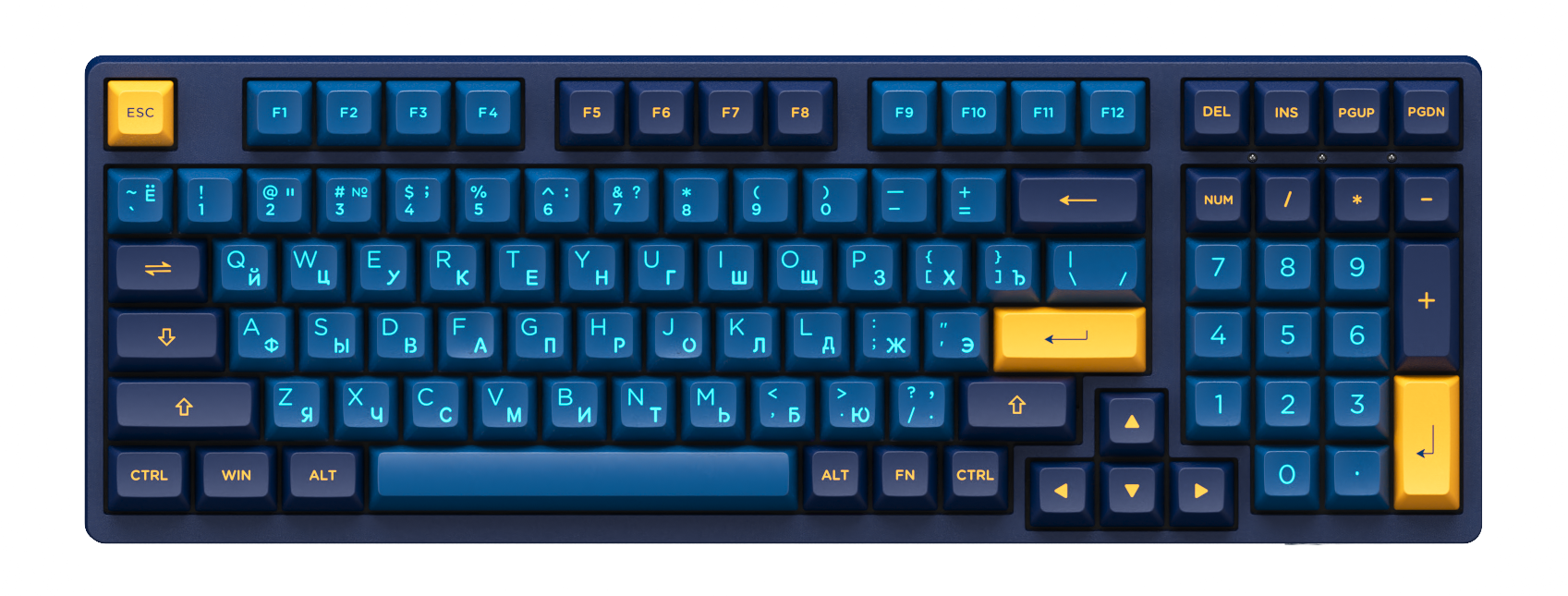 Клавиатура игровая механическая Akko 3098S (Macaw ASA PBT, RGB, Hot Swap, Radiant Red CS, RU)