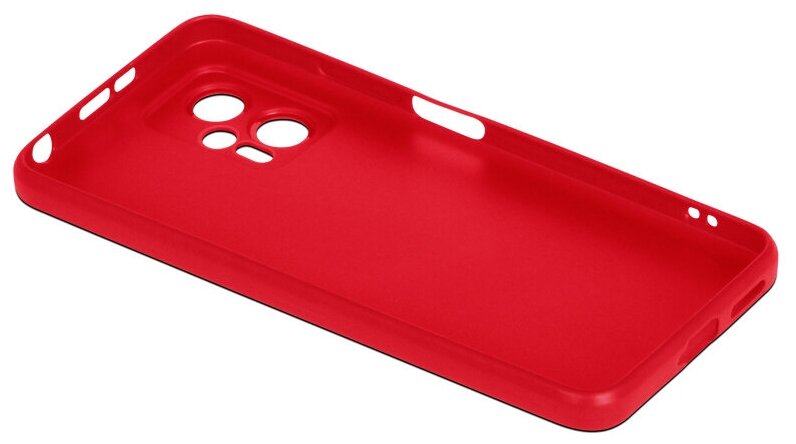 Чехол-накладка для Poco X4 GT, DF, силиконовый, красный_2