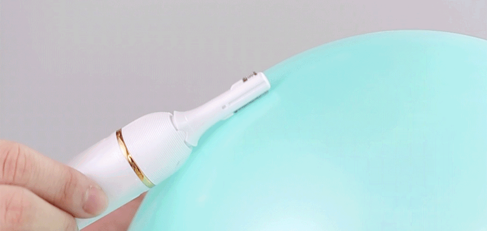 Мягкое воздействие без боли и выдергивания волос Попробуйте на воздушном шарике, чтобы убедиться в безопасности триммера Wellskins