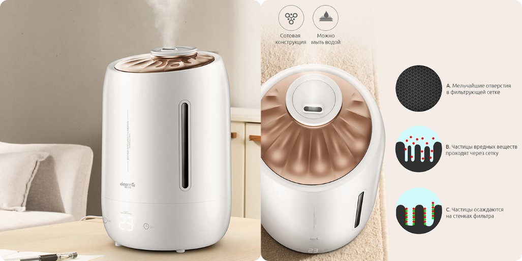 Увлажнитель воздуха Xiaomi Deerma Air Humidifier 5L, белый Увлажнитель воздуха Xiaomi Deerma Air Humidifier 5L, белый