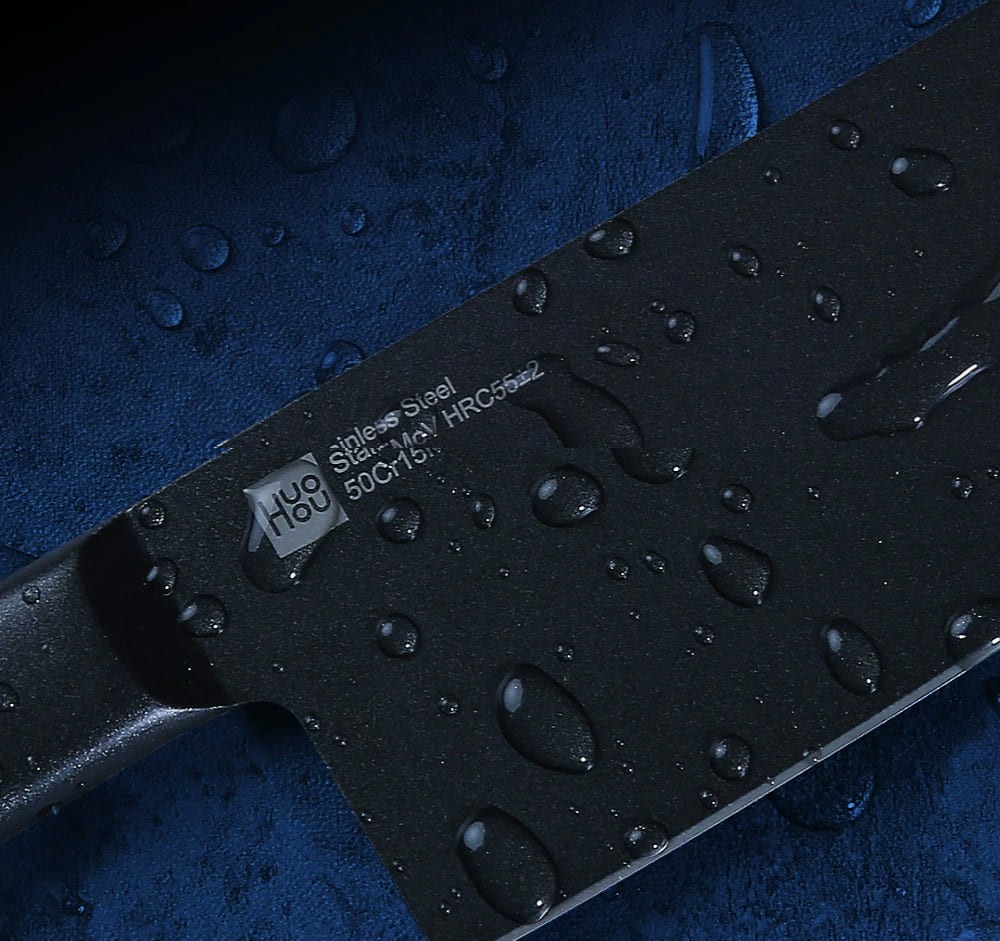 Huo Hou Heat Cool Black Non-stick Knife Set