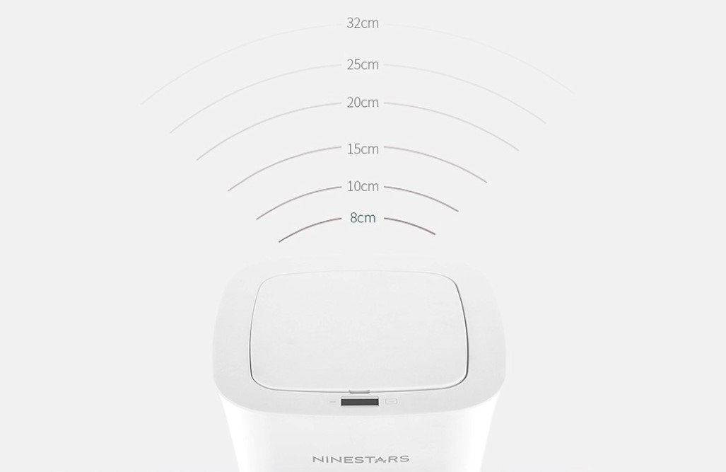 Умное мусорное ведро Ninestars Sensor Trash Can DZT-10-11S, белое